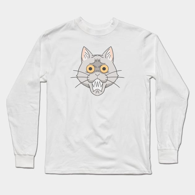 Sugoi Dekai Neko Long Sleeve T-Shirt by CCDesign